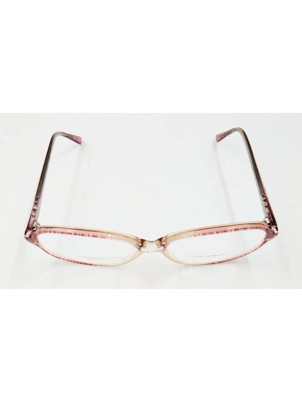 53rd ST Rose Eyeglasses Frames 53-16-135 Pink Striped Oval Womens Vintage